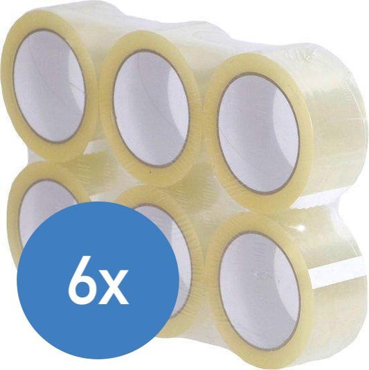 Premium Clear Packing Tape - Heavy Duty - 50mm x 66m - 6 Rolls for Secure Sealing