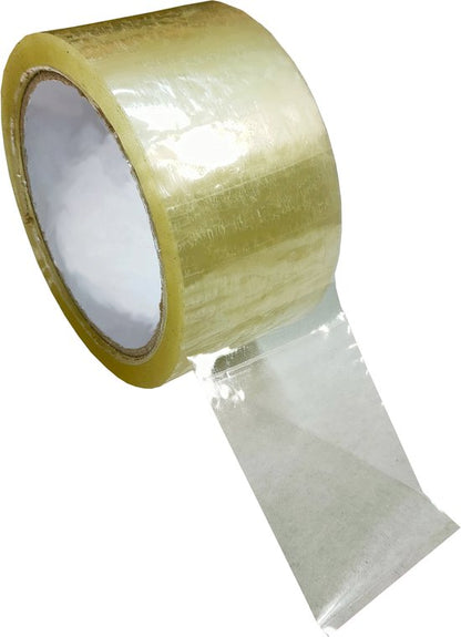 Premium Clear Packing Tape - Heavy Duty - 50mm x 66m - 6 Rolls for Secure Sealing