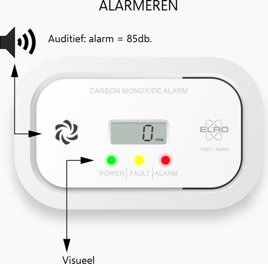 "ELRO FC5003 Koolmonoxidemelder met 10-jarige sensor en display - CO-melder voldoet aan Europese Norm EN50291" kan worden herschreven als: "ELRO FC5003 Koolmonoxidemelder met 10-jarige sensor en display - Voldoet aan Europese Norm EN50291".

De Engelse productnaam zonder leestekens eromheen is: "ELRO FC5003 Carbon Monoxide Detector with 10-year Sensor and Display - Complies with European Standard EN50291".