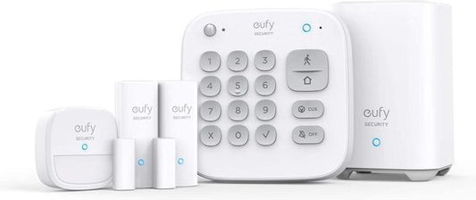 eufy Security 5-Piece Alarm Kit - White, Security System with Keypad, Motion Sensor, and 2 Window/Door Sensors

eufy Security 5-Piece Alarm Kit