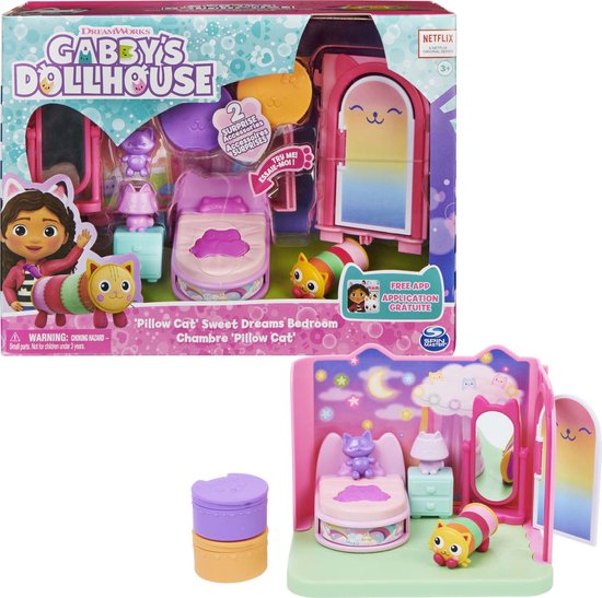 Gabby's Dollhouse - Pillow Cat's Dreamy Bedroom Playset