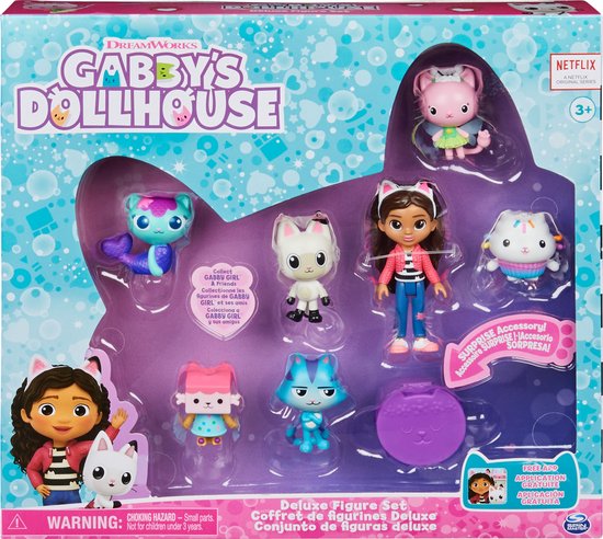 "Gabby's Dollhouse - Play Figure Set - with Gabby, 6 Kittens, and 1 Dollhouse Kit"

Product Name in English: Gabby's Dollhouse Play Figure Set