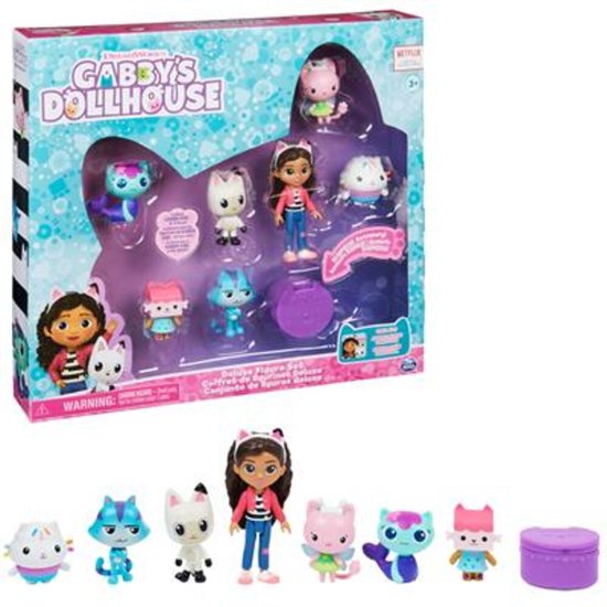 "Gabby's Dollhouse - Play Figure Set - with Gabby, 6 Kittens, and 1 Dollhouse Kit"

Product Name in English: Gabby's Dollhouse Play Figure Set