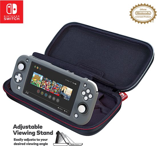 Natuurlijk! Hier is een herschreven versie van de titel in het Engels:

**"Officially Licensed Game Traveler Protective Case - Premium Console Cover for Nintendo Switch - Sleek Black"**

Deze titel benadrukt de officiële licentie, de beschermende functie, en de premium kwaliteit van de hoes, terwijl het ook de kleur en het doel (Nintendo Switch) duidelijk maakt.