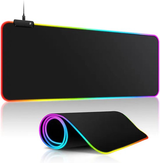 Gaming Mousepad XXL - RGB LED Lighting - Anti-Slip