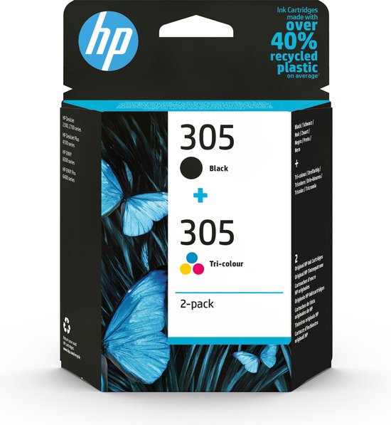 "HP 305 - Original Ink Cartridge - 2-Pack Color and Black"