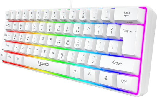 "HXSJ V700 RGB Membraan Bedraad Gaming Toetsenbord - 61 Toetsen - Qwerty - Wit"

Productnaam in het Engels: HXSJ V700 RGB Membrane Wired Gaming Keyboard - 61 Keys - Qwerty - White