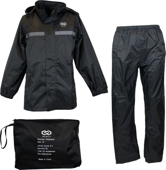 Ultimate Waterproof & Breathable Reflective Rain Suit - Unisex - Size M - Black