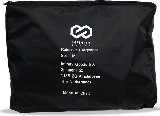 Infinity Goods Rain Suit - Men & Women - Size M - Waterproof & Breathable - Reflective - Black

Infinity Goods Rain Suit