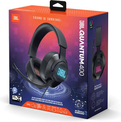 JBL Quantum 400 - Ultimate Over-Ear Gaming Headset - Black - Multi-Platform: PS4/PS5, Xbox, PC & Nintendo Switch