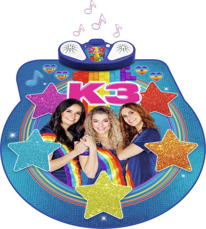 K3 Dansmat - Met Fragmenten van 4 K3 Liedjes - 2 Leuke Spelvarianten

English Product Name: K3 Dance Mat - Featuring Fragments of 4 K3 Songs - 2 Fun Game Variations