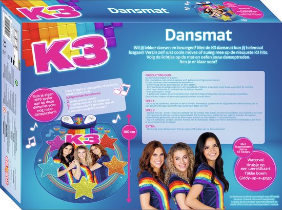 K3 Dansmat - Met Fragmenten van 4 K3 Liedjes - 2 Leuke Spelvarianten

English Product Name: K3 Dance Mat - Featuring Fragments of 4 K3 Songs - 2 Fun Game Variations
