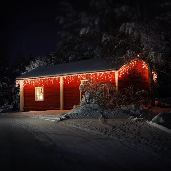 Christmas lights - Icicle - Light curtain - 12 meters - Icicle - 360 LEDs - Warm white - for indoor & outdoor.