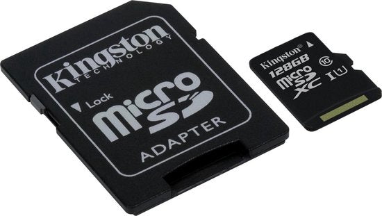 Natuurlijk! Hier is een herschreven versie van de producttitel in het Engels:

"Kingston 128GB High-Speed Micro SDXC Class 10 UHS-I Flash Card - Ultra-Fast 45MB/s Read Speed, Single Pack (No Adapter)"

Deze titel benadrukt de snelheid en capaciteit van de kaart, wat belangrijke voordelen zijn voor klanten.