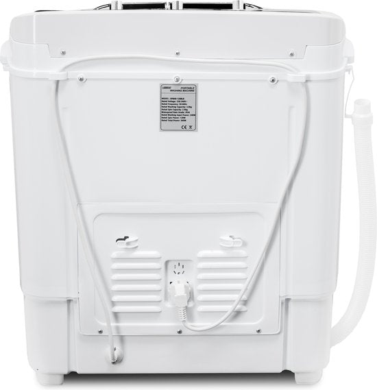 Labirent® XPB40-1288LR - Mini/Small Washing Machine with Double Drum - 3.8Kg Wash / 2Kg Spin Load Capacity - White