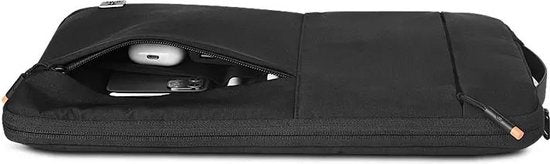 Sleek 16-Inch Laptop Sleeve with Zipper - Slim Fit Case for MacBooks & More - Business Laptop Bag with Accessory Pockets - Black