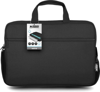 Urban Factory 14" Black Laptop Bag - Sleek Design with Handle & Shoulder Strap