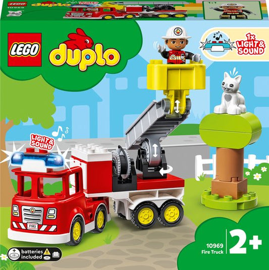 Natuurlijk! Hier is een herschreven versie van de titel in het Engels:

"LEGO DUPLO Fire Truck Adventure - Educational Toddler Toy with Animal Figure - 10969"

Deze titel benadrukt de avontuurlijke en educatieve aspecten van het speelgoed, wat aantrekkelijk kan zijn voor ouders die op zoek zijn naar waardevolle en leuke producten voor hun kinderen.