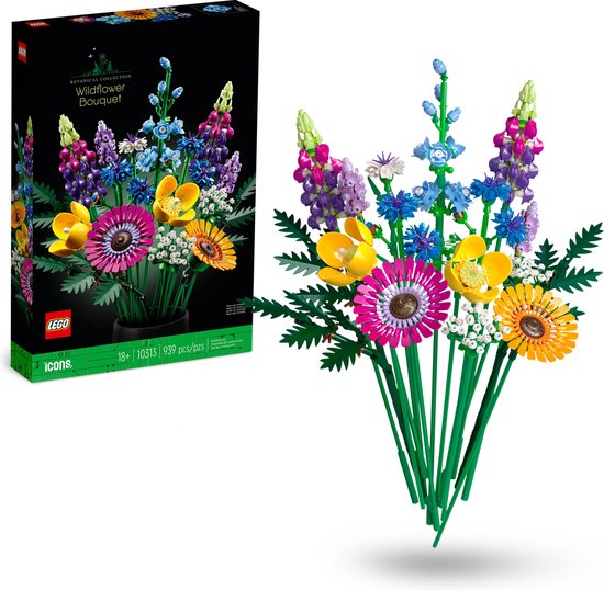 LEGO Icons Wild Flowers Bouquet Building Set for Adults, Botanical Collection - 10313