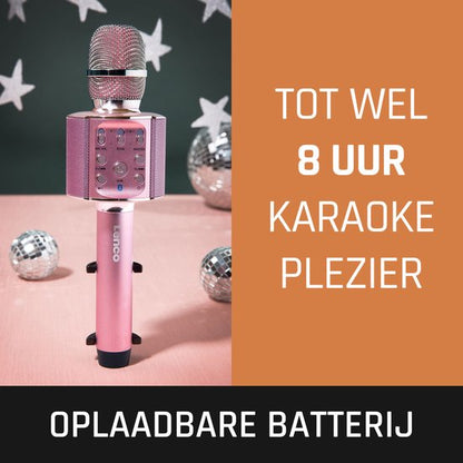 Bluetooth Karaoke Microphone with Speaker and Lighting - Pink. 

Lenco BMC-090PK.