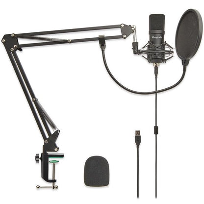 Ultimate Gaming & Streaming PC Microphone - Condenser - Noise Cancelling - Pop Filter - Black