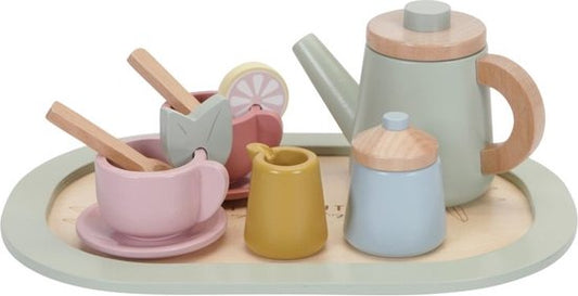 "Houten Theeservies van Little Dutch" 
"Wooden Tea Set by Little Dutch"