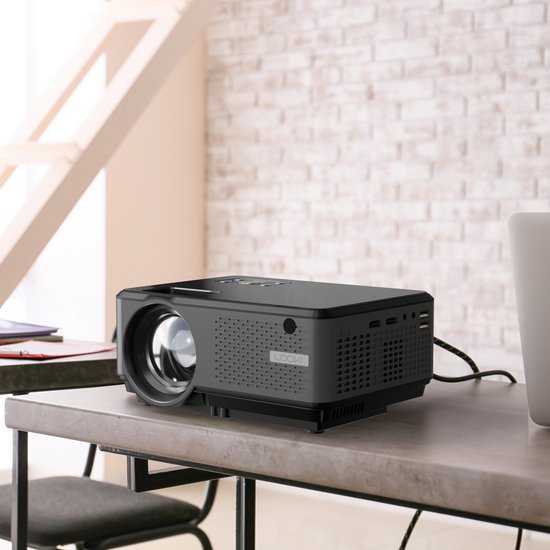 Looki Beamer X - Full-HD 6500 Lumens - WiFi Streaming - Portable Mini Projector - Black