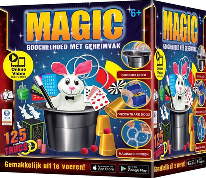 Natuurlijk! Hier is een herschreven versie van de titel in het Engels:

"Enchanting Magic Hat & Rabbit Set - Ultimate Magic Kit for Aspiring Magicians"

Deze titel benadrukt de magische en betoverende aspecten van het product, terwijl het ook duidelijk maakt dat het een complete set is voor beginnende goochelaars.