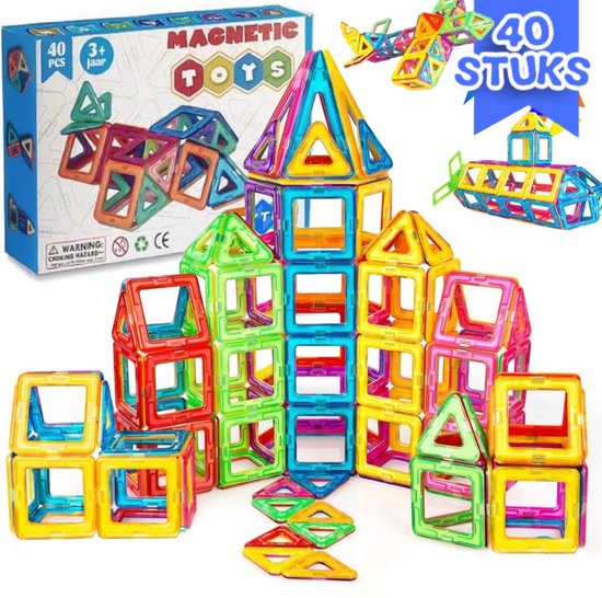 Magnetic Toys - Advantage Set 40 Pieces - Magnetic Toys - Safe for Children - Magnetic Toys