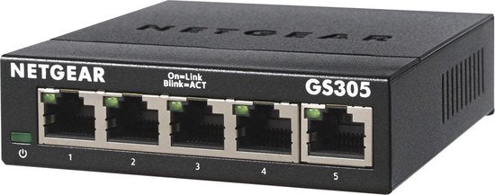 Natuurlijk! Hier is een herschreven versie van de producttitel in het Engels:

"Netgear GS305 - High-Performance 5-Port Unmanaged Network Switch"

Deze titel benadrukt de belangrijkste kenmerken van het product en gebruikt krachtige woorden zoals "High-Performance" om de aandacht van klanten te trekken.