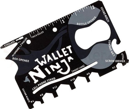 18-in-1 Wallet Ninja Credit Card Tool - Compact and Versatile Tool for Your Wallet

Product Name in English: Wallet Ninja