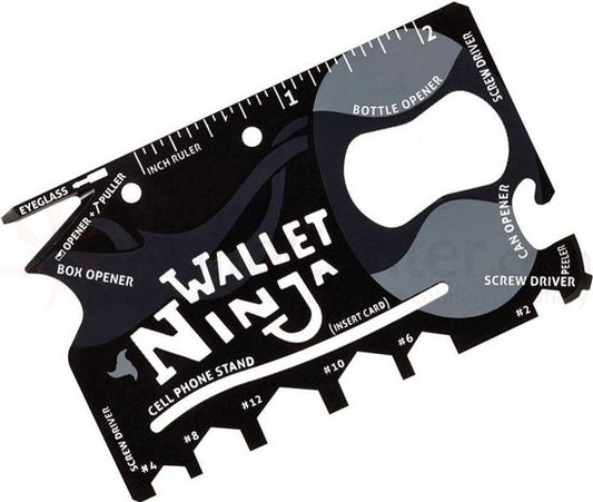 18-in-1 Wallet Ninja Credit Card Tool - Compact and Versatile Tool for Your Wallet

Product Name in English: Wallet Ninja