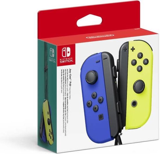 Nintendo Switch Joy-Con Controller Pair - Vibrant Blue & Neon Yellow