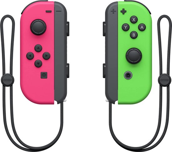 Neon Green & Pink Nintendo Switch Joy-Con Controller Pair - Vibrant Gaming Experience