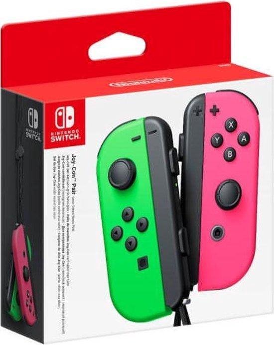 Neon Green & Pink Nintendo Switch Joy-Con Controller Pair - Vibrant Gaming Experience