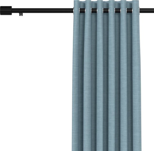 Adjustable Noswo Curtain Rod - Extendable 183 to 366 cm - Complete Metal Curtain Rail - Sleek Black Finish