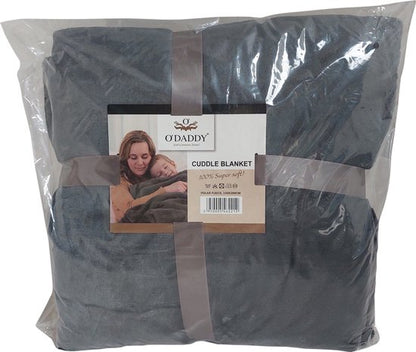 O'DADDY® Fleece Blanket with Sleeves - Grey - 150x200 cm