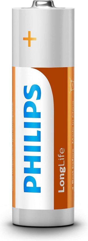 Sure, here is a revised and more engaging product title in English:

"Philips Longlife AA Batteries - 50 Pack - Reliable Power for All Your Devices"

This title highlights the brand, the product type, the quantity, and emphasizes reliability and versatility, which are key selling points for batteries.