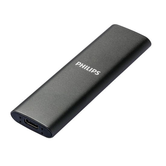 "Philips Portable SSD 1TB - SATA Ultra Speed USB-C - USB 3.2 - Read up to 540MB/s" can be rewritten as: "Philips Portable SSD 1TB with SATA Ultra Speed USB-C & USB 3.2 - Read speeds up to 540MB/s."

The English product name without punctuation marks would be: Philips Portable SSD 1TB SATA Ultra Speed USB-C USB 3.2.