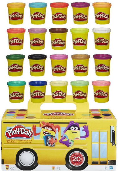 Natuurlijk! Hier is een herschreven titel in het Engels die helder, aansprekend en professioneel is:

"Play-Doh Ultimate Color Collection - 20 Vibrant Pots of Creative Fun"

Deze titel benadrukt de veelzijdigheid en het plezier van het product, terwijl het ook professioneel en aantrekkelijk blijft.