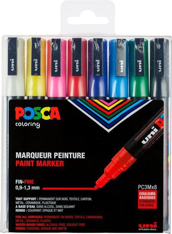 "Assorted Colors Posca Marker Set 1MC"