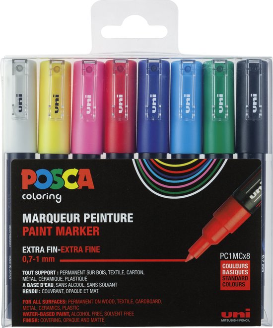 "Assorted Colors Posca Marker Set 1MC"