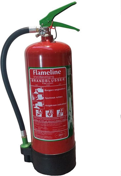"6 liter ABF Flameline Foam Fire Extinguisher with Wall Bracket and Inspection" 

Productnaam in het Engels: ABF Flameline Foam Fire Extinguisher