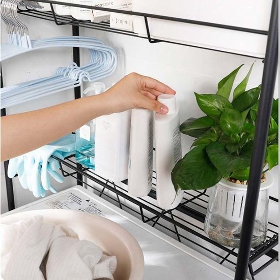 Sens Design Washing Machine Rack - Toilet Cabinet - Black Metal