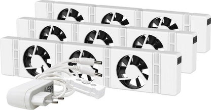 "SpeedComfort Radiator Ventilator Trio Set - Geschikt voor alle radiatoren & Eenvoudig te installeren - Bespaar energie met een betere warmteverdeling"

Productnaam in het Engels: SpeedComfort Radiator Fan Trio Set