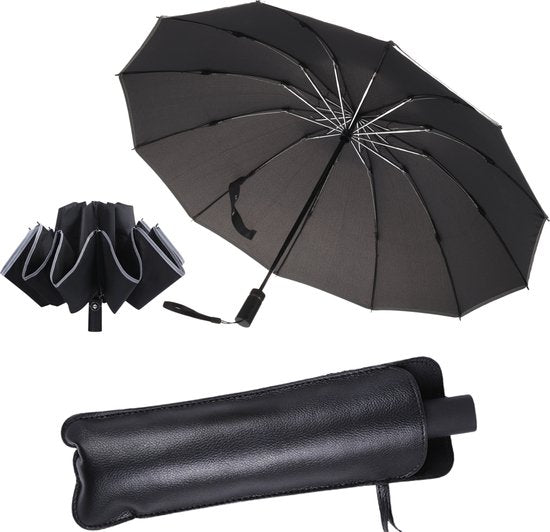 Storm Umbrella - Foldable - 105 CM - Umbrella - Automatically collapsible and expandable - Storm resistant up to 140 km/h - Luxury protective cover