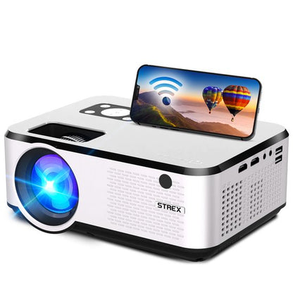 Ultimate Strex Mini Projector - Full HD Input - 7000 Lumens - Stream Wirelessly from Your Phone via WiFi