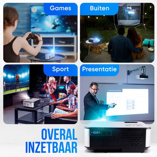 Ultimate Strex Mini Projector - Full HD Input - 7000 Lumens - Stream Wirelessly from Your Phone via WiFi