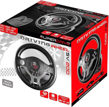 Ultimate Subsonic Superdrive SV200 Racing Wheel - Detachable Pedals - Compatible with Switch, PS4, Xbox One & PC