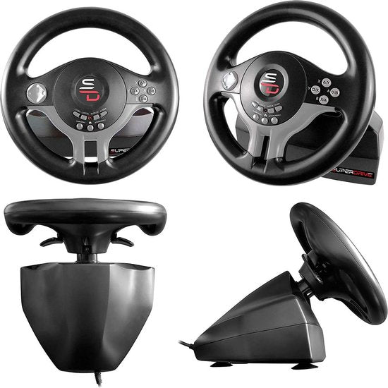 Ultimate Subsonic Superdrive SV200 Racing Wheel - Detachable Pedals - Compatible with Switch, PS4, Xbox One & PC